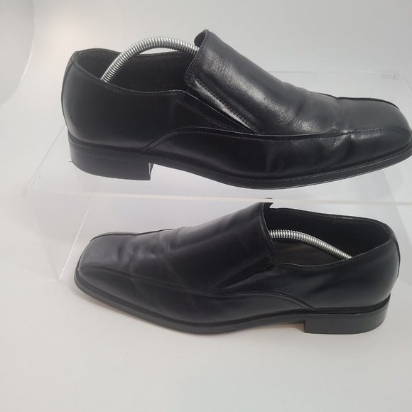 Stafford Mens Sz 12M 19963- 8 Black‎ Genuine Leather Shoes Slip-on Loafer main image 4